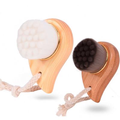 China High Quality Professional Fiber Small Wood Handle Soft Brush Face Brush Dusting Dusting Nail Cleaning Brush for sale