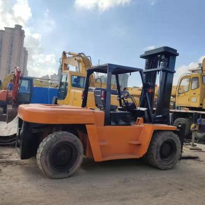 China 10 Ton Diesel Forklift with 4.5m Lifting Height in Singapore Hotels Fork Width 150m for sale