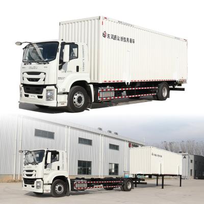 China Isuzu 4*2 Container Cargo Van Box Truck Swap Body Detachable Body Trucks And 150 250hp for sale