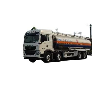 China CIMC LINYU 8*4 30m3 SINO Aluminum Alloy Diesel Tanker Truck for Liquid Fuel Transport for sale