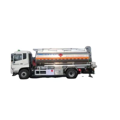 China 15m3 CIMC LINYU Dongfeng Oil Tanker Truck Aluminum Alloy Liquid Fuel Transport Vehicle for sale