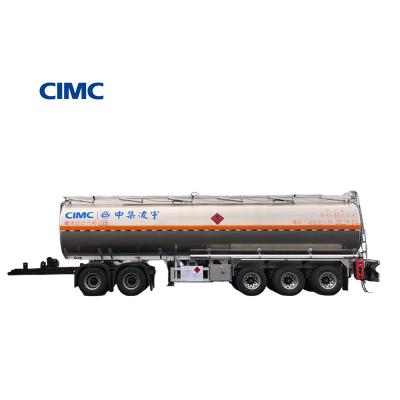 China Aluminum Alloy Diesel Tanker for Africa 44m3 Liquid Diesel Semi-Trailer Petrol Fuel for sale