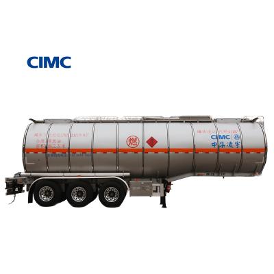 China 46000 Liter Stainless Steel Crude Oil Fuel Tanker Semi Trailer for Truck Distribution for sale