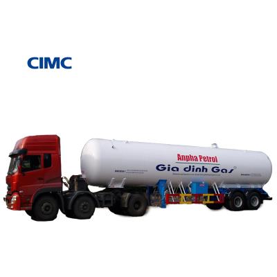 Chine 2.1 MPa pression d'hydrotest CIMC LINYU Howo châssis 8*4 réservoir de transport de gaz semi-remorque à vendre