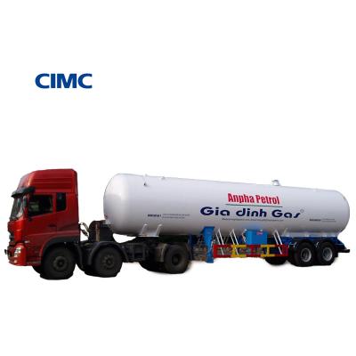 China CIMC LINYU 50m3 LPG Tanker Semi Trailer For Gas Transport Truck Truck Trailer -20/50C for sale