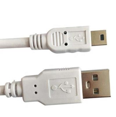 China Mini USB MP4 Cable For Mobile Phone And Telephone Mini 5 Pin USB Cable For MP3/PM4 WHITE COLOR for sale