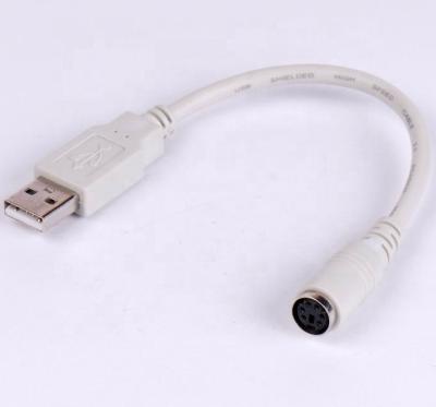 China Usb mouse cable ps2 am connector usb to din6f keyboard usb mouse cable for sale