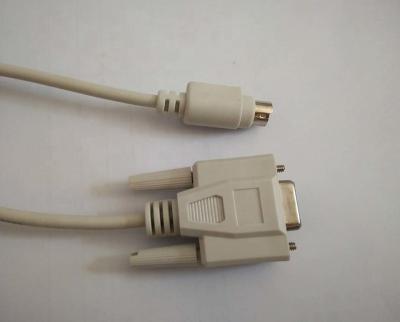 China COMPUTER RS232 DB9 Female to Male 8 Pin Mini DIN Programming Cable for sale