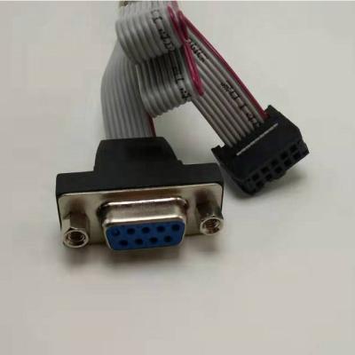 China COMPUTER serial port cable DB-9 female to 10 pin IDC SOCKET 36inches for sale