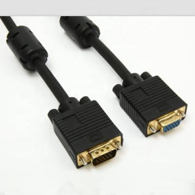 China COMPUTER LSM011 VGA CABLE HDB15M/15F CABLE W/ FERRITE GOLD PLATED for sale