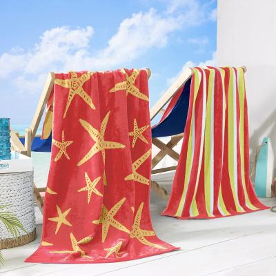 China Customized Swim Towel Child Safe Printing 2 Piece Beach Towel Set, Outdoor Sunbathing Towel Set for sale