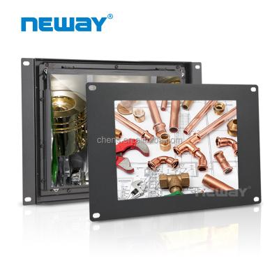 China Wall Mount Open Frame 9.7 Inch 1024*768 Touch Screen Panel HDMI VGA DVI Resistive Industrial Embedded LCD Monitor To KIOSK/POS/ATM for sale