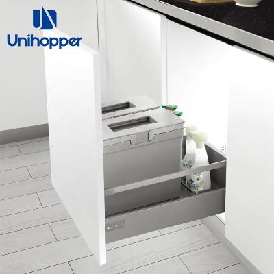 China Unihopper Sustainable Factory Kitchen High Quality Plastic Pull Out Bins With Drawer for sale