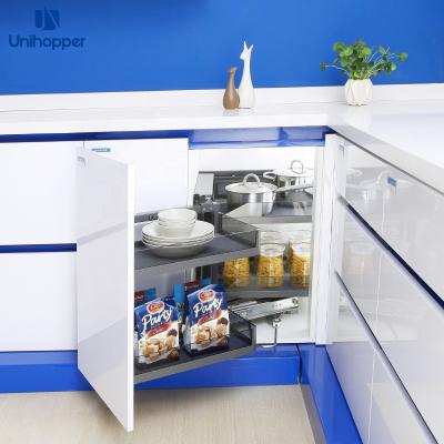 China Modern Buffet Storage Unihopper Soft Closing Slide To Pull Out Glass Magic Corner for sale