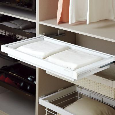 China (Other) UNIHOPPER Adjustable Flat and Shallow Board Type Storage Basket in Wardrobe T(mm)=900 H(mm)=100 for sale