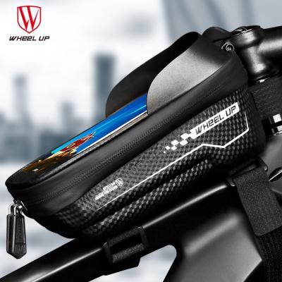 China Waterproof/TPU Touchscreen WHEEL UP Outdoor Phone Front Frame Top Tube Bag TPU Touch Screen Bike for Bicycle Waterproof Bag for sale