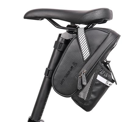 China Waterproof WHEEL UP Reflective Design Seat Saddle Bag Bicycle Tail Bag With Pocket For Water Bottle for sale