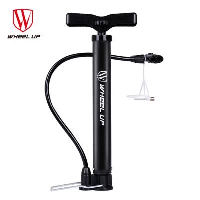 China Durable WHEEL UP Mini Bicycle Inflator 120PSI Hand Floor Compressor WHEEL UP with Presta and Schrader Double Valve for sale