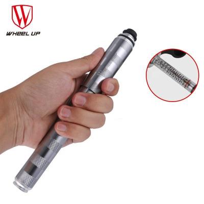 China Portable WHEEL UP 160PSI High Pressure Mini Bike Bicycle Pump with Presta and Schrader Gauge Adjustments Tire Pump for Mountain and BMX Bikes for sale