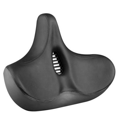 China Oversized Comfortable Bike Saddle Replacement Breathable Bicycle Wheel UP Extra Wide Seat for sale