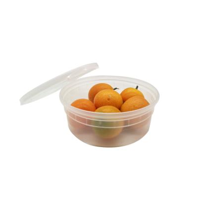 China Stored 8 oz. Biodegradable BPA Free Round Microwave Grocery Safe Food Storage Container With Sealed Lid for sale