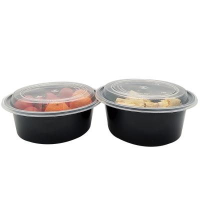 China 32OZ-38OZ Round 32OZ-38OZ Food Vegetable Plastic Disposable Storage Containers Microwavable Hot Soup Noodle Bowls for sale