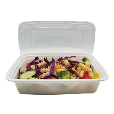 China 2021 High Quality 100% Biodegradable Disposable White Plastic Take Out Bowl Stored Food Storage Container 2021 for sale