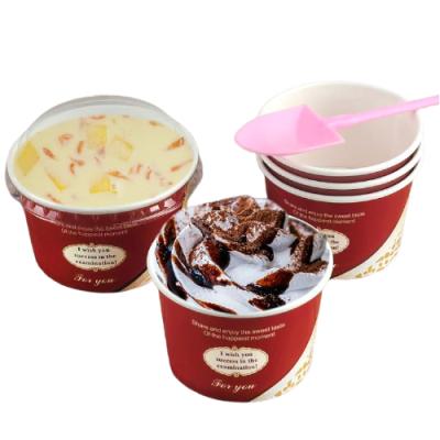 China 65/75/85 caliber high quality disposable paper cup ice cream cup cake ice cream disposable paper cup small for sale