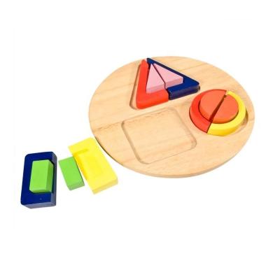 China Wooden Model Toy Educational Brain Training Intellectual Geometry Educational Shape Puzzle Game Stacking Building Block Safe Non-Toxic Toys for sale