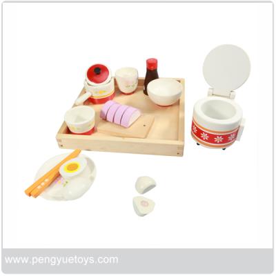 China Educational Toy Kids Wooden Food Role Play Set - Lunch Or Dinner for sale