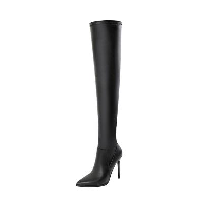 China Good Waist Fashion Quality Lady Overknee High-heel Stretch Thigh Growing Boots for sale