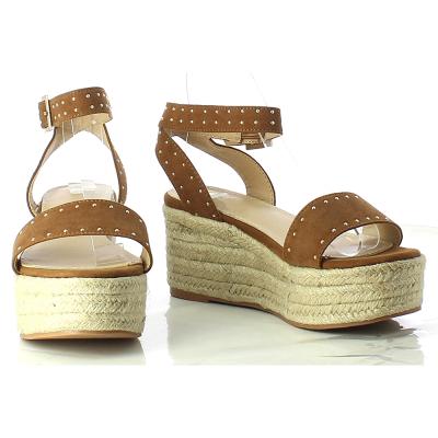 China Fashion Trend Comfortable Wedge Sandals For Women Ankle Strap Sandals Studded Sandals for sale