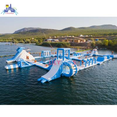 China Customized Water Park Entertainment Theme Park Equipment Inflatable Water Float Floating Games Floating Water Obstacle Park for sale