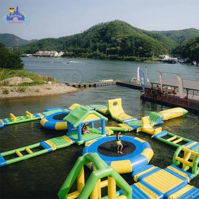 China Water Entertainment PVC Kids Playground Water Sports Water Park Inflatable Floating Water Play Park Fun for sale