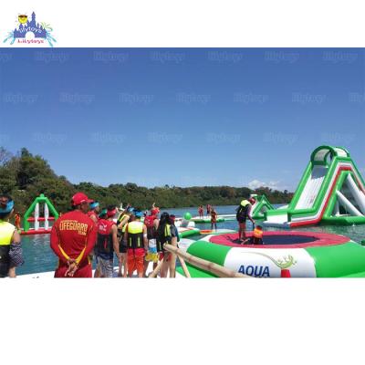 China Lilytoys Outdoor Rental Aqua Park Inflatable Water Park Obstacle Floating Water Park Equipment With Slide For Commercial Use for sale