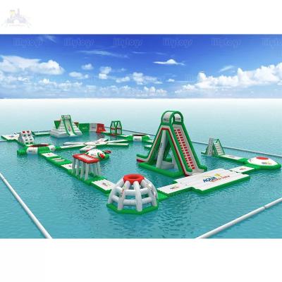 China Outerdoor Water Fun Sea Water Park Equipment Huge Floating Inflatable Water Park Games For Adult for sale