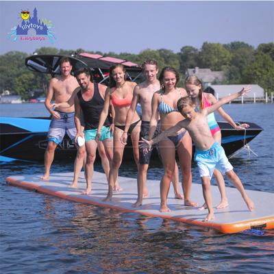 China Leisure Land Swim Inflatable Island Raft Aluminum Floating Inflatable Water Jet Ski Dock Floats Platform For Boat for sale