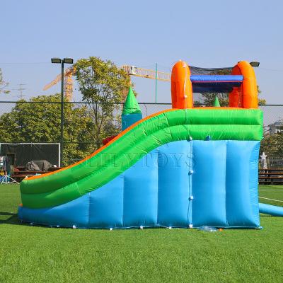 China Feature Bouncy Nylon Material Cloth Nylon Material Small Bouncy Castle School Cub Inflatable Bouncer With Slide Backyard Kids for sale