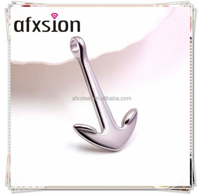 China Wholesale High Quality Men's Polishing Anchor Charm Jewelry Pendant Charms Stainless Steel Jewelry Pendant For Punk Jewelry for sale