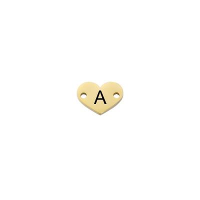 China New Personality 304/316Stainless Steel Simple 18k Stainless Steel Oven Love Peach Heart Laser Letter Jewelry Electroplating Pendant Diy Accessories for sale