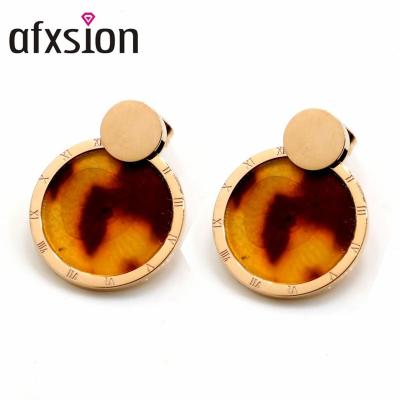 China Fashion classic jewelry AFXSION 2019 brand earrings high quality stainless steel sale earrings for woman for sale