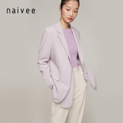 China Anti-wrinkle naivee spring series premium notched collar office lady blazer women coat women suit supple for sale