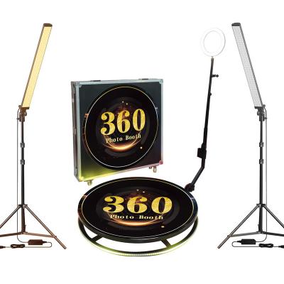 China 360 Led Circular Spiral Ring Light Event Booth Fence Studio/New Party/Conference/Festival Photobooth Photos with Tripod Stand Video Props for sale