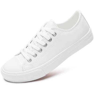 China 2021 Hot Sale Breathable Lady Casual Shoes Outdoor Walking Fashion Sneakers White Canvas Shoes For Women for sale