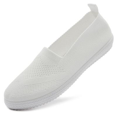 China Sweat-absorbent Women's Slip On High Top Canvas Shoes Women Mesh Shoes Light Flats Soft Casual Low Top Shoes for sale