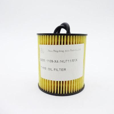 China Engine parts Gangda car engine actros nc250 oil filter 1109-X4 HU711 51X for sale