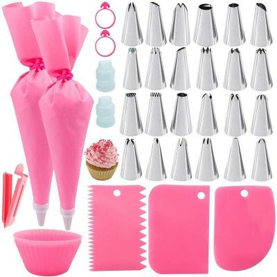 China 20 21 32 33 36 39 PCS Viable Cake Decorating Mouth Sets, Decorating Bag, Cream Scraper for sale