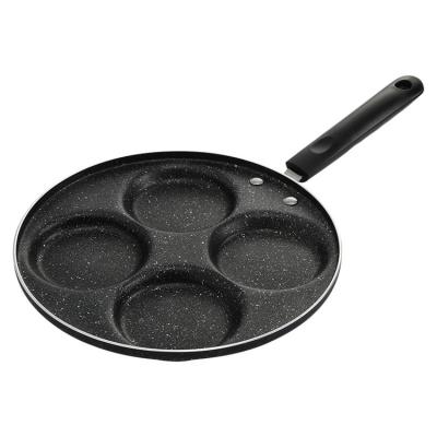 China 4-Hole Pot Pan Thickened Omelet Pan Cooking Viable Non-Stick Frying Egg Ham Pans Breakfast Maker Cookware for sale