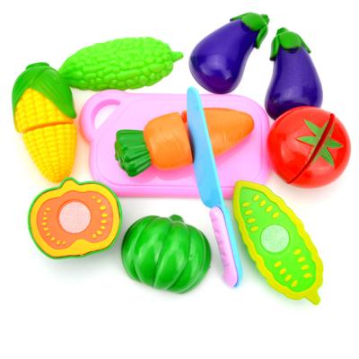 China Electronic Toy 12PCS Children Play House Classic Toy Cut Fruit Plastic Vegetables Kitchen Baby Kids Toys Pretend Educational Play Set Toys for sale