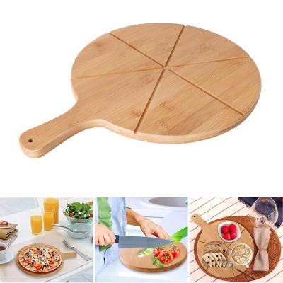 China Sustainable Premium Natural Bamboo Pizza Paddle For Homemade Pizza And Bread Baking for sale